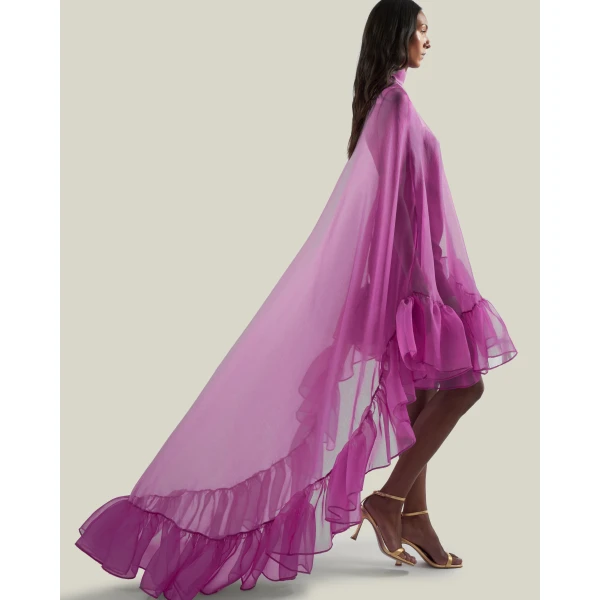 Taller Marmo Lady Bird Kaftan In Pomegranate, view 6