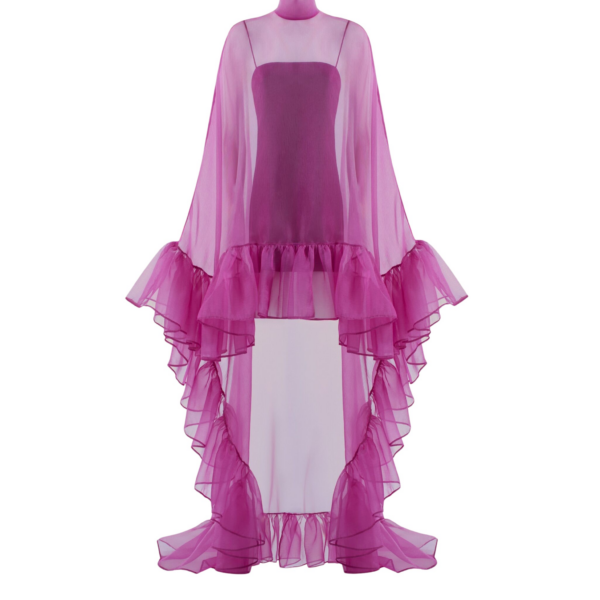 Taller Marmo Lady Bird Kaftan In Pomegranate - Dresses - Italian Luxury Evening Wear at Coveti