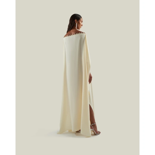 Taller Marmo Mila Kaftan In Latte, view 3