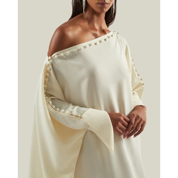 Taller Marmo Mila Kaftan In Latte, view 5
