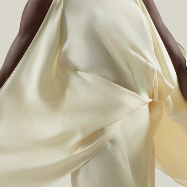 Taller Marmo Mini Bacall Dress In Latte - Dresses - Italian Luxury Evening Wear at Coveti