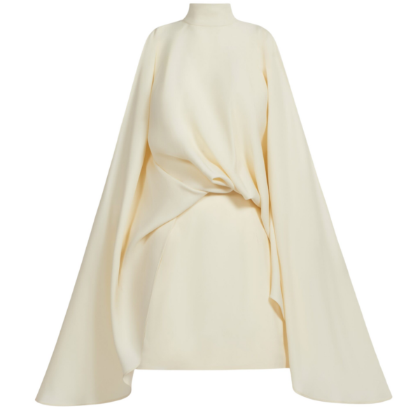 Taller Marmo Mini Bacall Dress In Latte - Dresses - Italian Luxury Evening Wear at Coveti