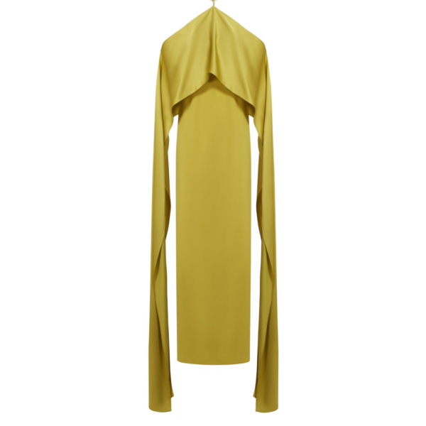 Taller Marmo Nan Dress In Gold Kiwi - Dresses - Italian Luxury Evening Wear at Coveti