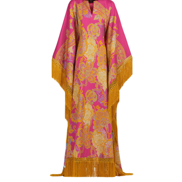 Taller Marmo Pahlavi Kaftan In Multicolor - Dresses - Italian Luxury Evening Wear at Coveti
