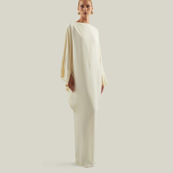 Taller Marmo Truman Kaftan In Latte - Dresses - Italian Luxury Evening Wear at Coveti