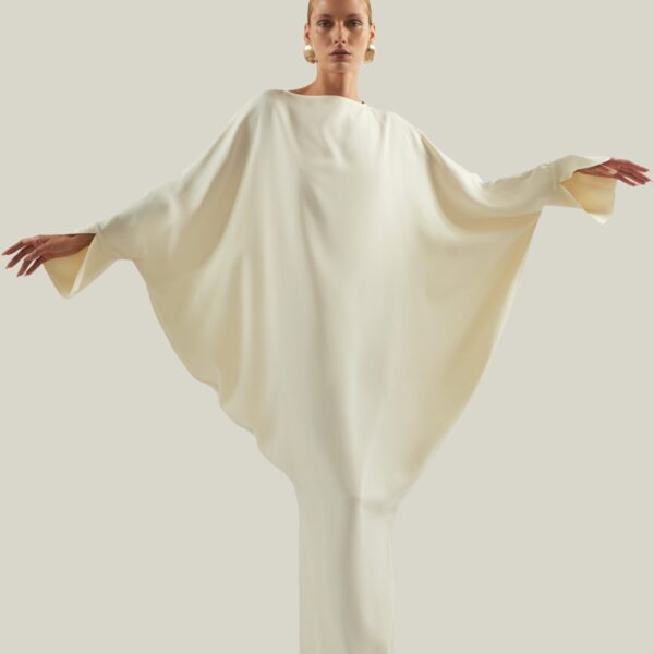 Taller Marmo Truman Kaftan In Latte - Dresses - Italian Luxury Evening Wear at Coveti