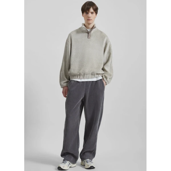 The Frankie Shop Amomento Fluffy Oversized Half Neck Pullover – Grey Top, view 8