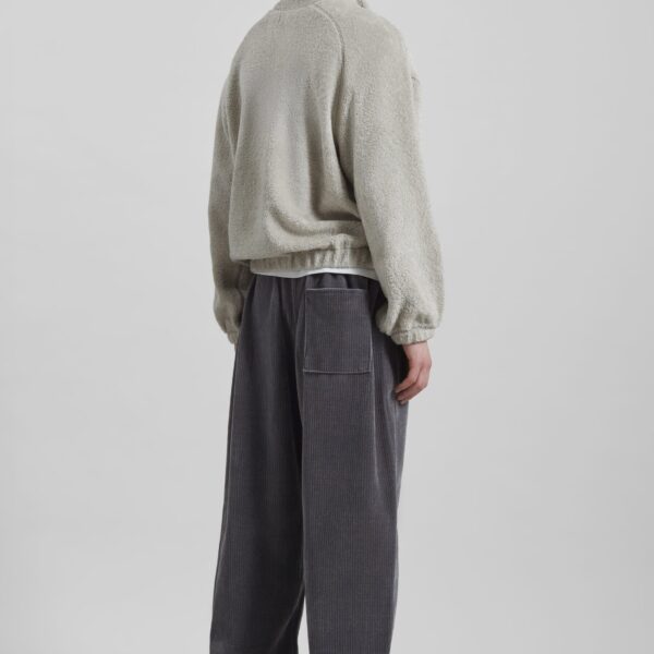 The Frankie Shop Amomento Fluffy Oversized Half Neck Pullover - Grey - Oversized Minimalist Tops in Grey - Shop at Coveti