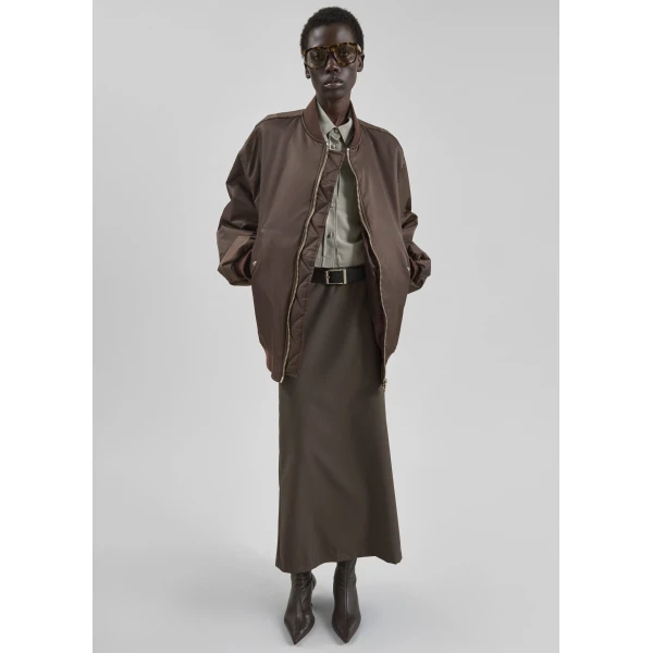 The Frankie Shop Astra Bomber Jacket – Brown, view 4