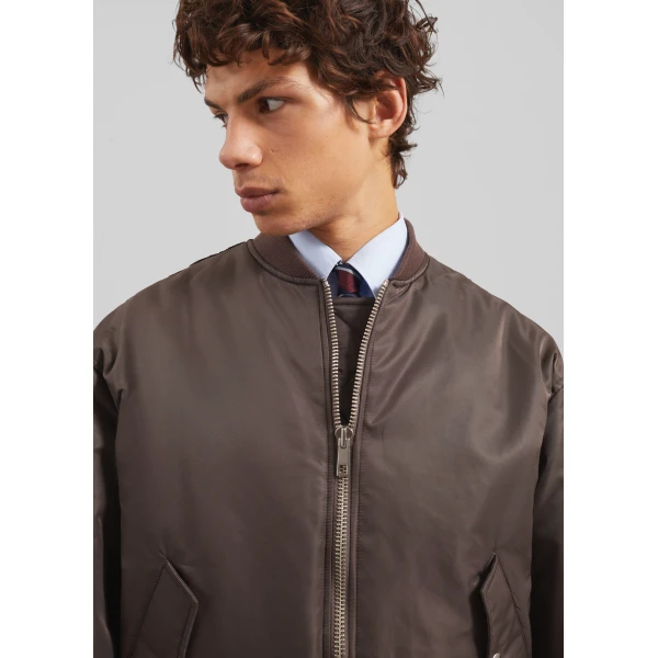 The Frankie Shop Astra Bomber Jacket – Brown, view 8
