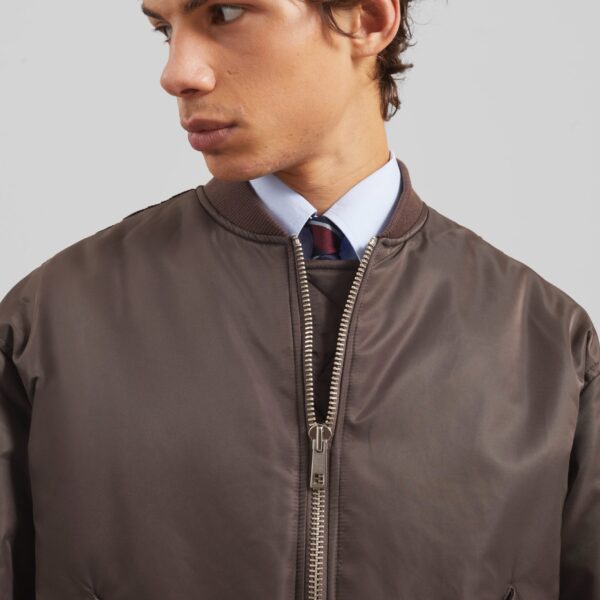 The Frankie Shop Astra Bomber Jacket - Brown - Oversized Minimalist Jackets in Brown - Shop at Coveti