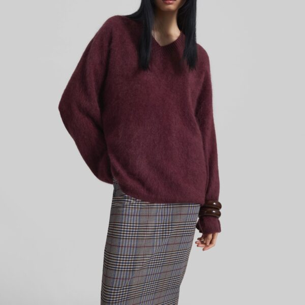 The Frankie Shop Aurora Sheer Mesh Skirt - Beige Glen Plaid - Oversized Minimalist Skirts in Beige - Shop at Coveti