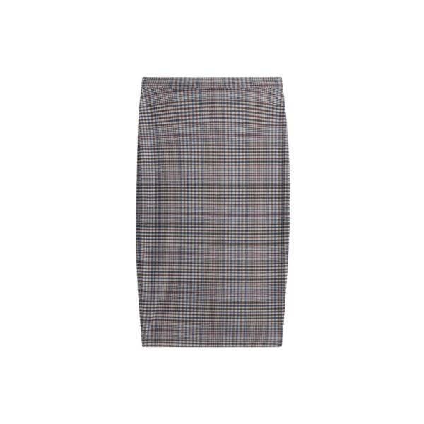 The Frankie Shop Aurora Sheer Mesh Skirt - Beige Glen Plaid - Oversized Minimalist Skirts in Beige - Shop at Coveti
