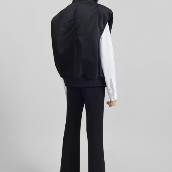 The Frankie Shop Aysen Sleeveless Bomber Jacket - Black - Oversized Minimalist Jackets in Black - Shop at Coveti