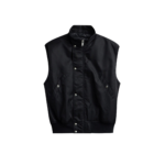 The Frankie Shop Aysen Sleeveless Bomber Jacket - Black - Oversized Minimalist Jackets in Black - Shop at Coveti