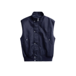 The Frankie Shop Aysen Sleeveless Bomber Jacket - Navy - Oversized Minimalist Jackets in Blue - Shop at Coveti