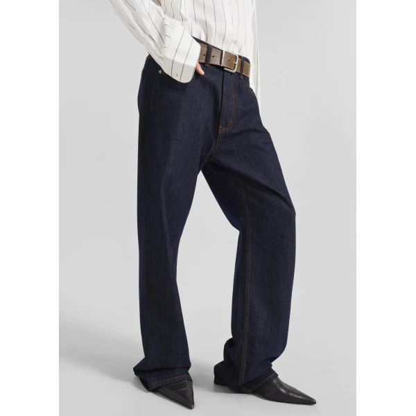 The Frankie Shop Belden Straight Leg Jeans – Dark Wash, view 3