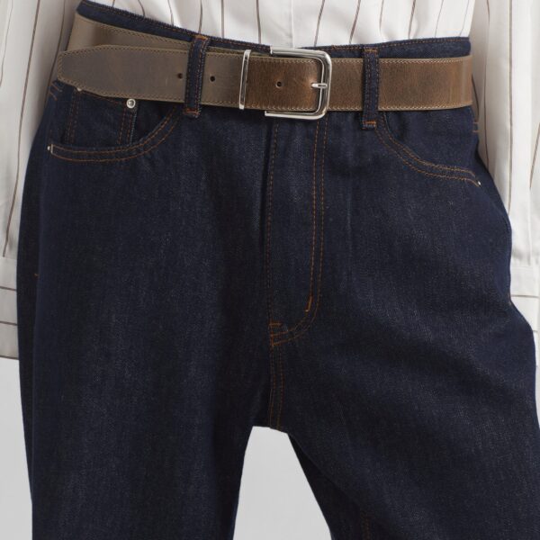 The Frankie Shop Belden Straight Leg Jeans - Dark Wash - Oversized Minimalist Pants in Blue - Shop at Coveti