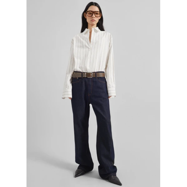 The Frankie Shop Belden Straight Leg Jeans – Dark Wash, view 6