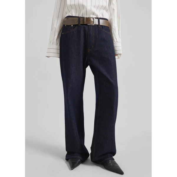 The Frankie Shop Belden Straight Leg Jeans – Dark Wash, view 7