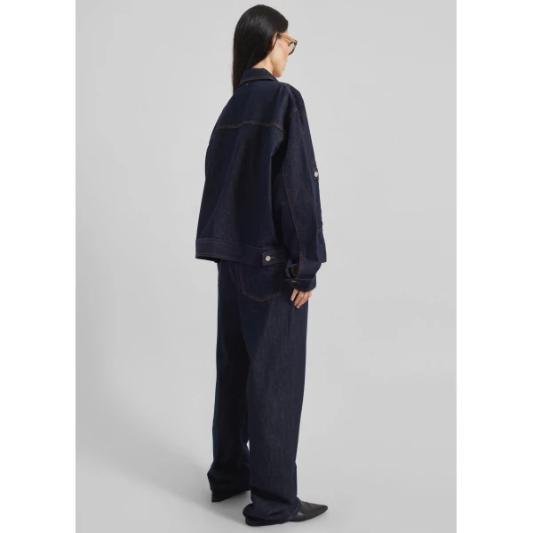 The Frankie Shop Belden Straight Leg Jeans – Dark Wash, view 9