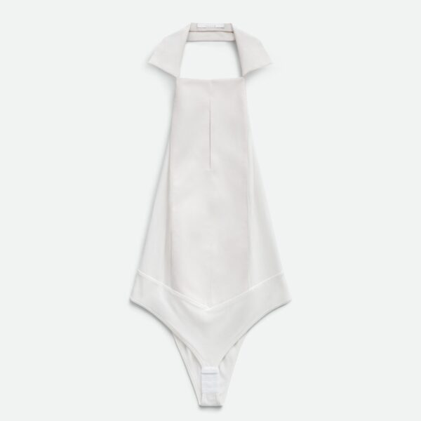 The Frankie Shop Bevza Manishka Bodysuit - Ivory - Oversized Minimalist Knitwear in Ivory - Shop at Coveti
