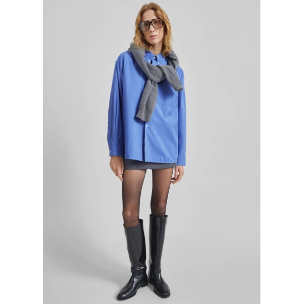 The Frankie Shop Bijnor Oxford Shirt – Blue, view 2