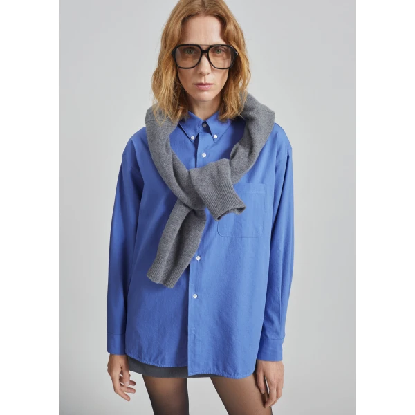 The Frankie Shop Bijnor Oxford Shirt – Blue, view 3