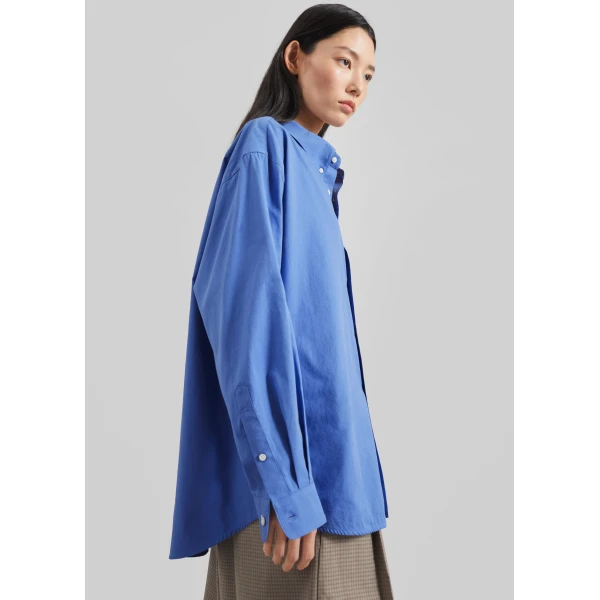 The Frankie Shop Bijnor Oxford Shirt – Blue, view 4