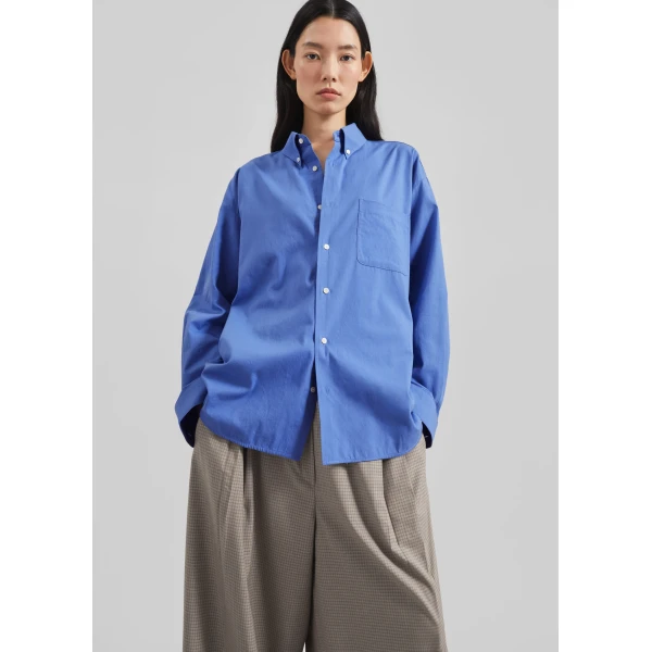 The Frankie Shop Bijnor Oxford Shirt – Blue, view 6