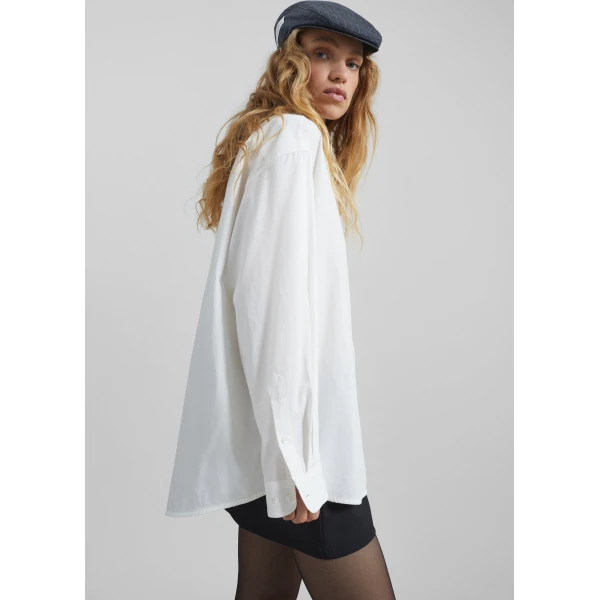 The Frankie Shop Bijnor Oxford Shirt – White, view 4