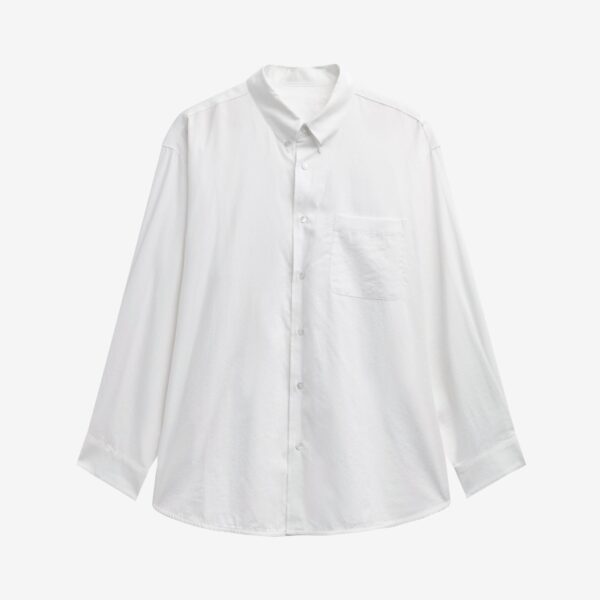 The Frankie Shop Bijnor Oxford Shirt - White - Oversized Minimalist Tops in White - Shop at Coveti