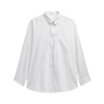 The Frankie Shop Bijnor Oxford Shirt - White - Oversized Minimalist Tops in White - Shop at Coveti