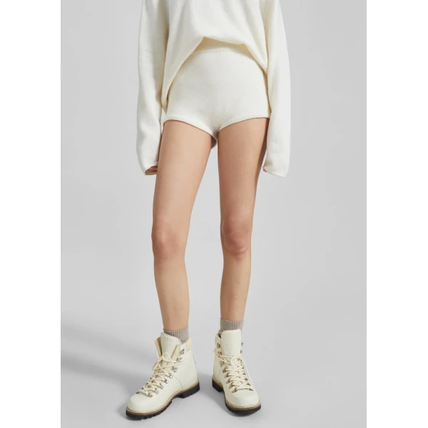 The Frankie Shop Bresica Knit Hot Pants – Ivory, view 8