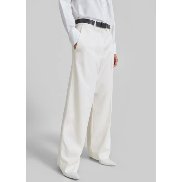 The Frankie Shop Brickell Trousers – Ivory, view 7