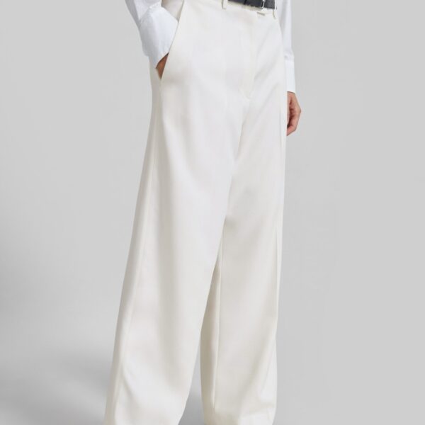The Frankie Shop Brickell Trousers - Ivory - Oversized Minimalist Pants in Ivory - Shop at Coveti