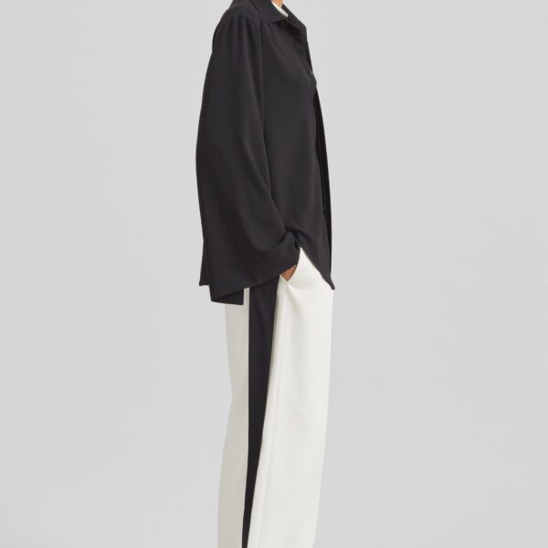 The Frankie Shop Brickell Trousers - Ivory - Oversized Minimalist Pants in Ivory - Shop at Coveti