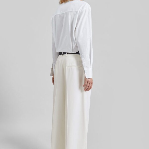 The Frankie Shop Brickell Trousers - Ivory - Oversized Minimalist Pants in Ivory - Shop at Coveti