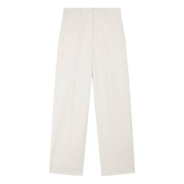 The Frankie Shop Brickell Trousers - Ivory - Oversized Minimalist Pants in Ivory - Shop at Coveti