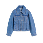 The Frankie Shop By Malene Birger Villies Jacket - Mid Denim Blue - Oversized Minimalist Jackets in Blue - Shop at Coveti