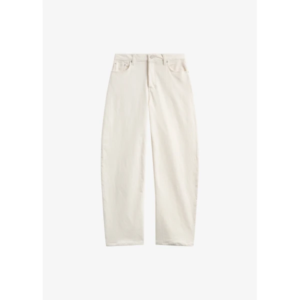 The Frankie Shop Caistor Corduroy Barrel Leg Pants – Ivory, view 8