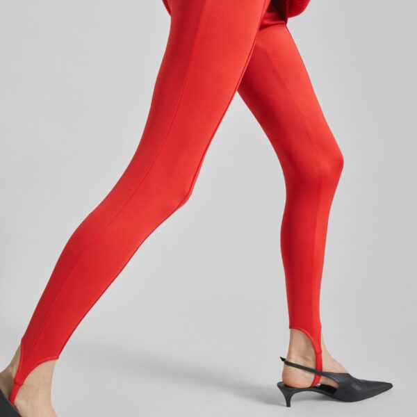 The Frankie Shop Caserta Stirrup Leggings - Red - Oversized Minimalist Pants in Red - Shop at Coveti