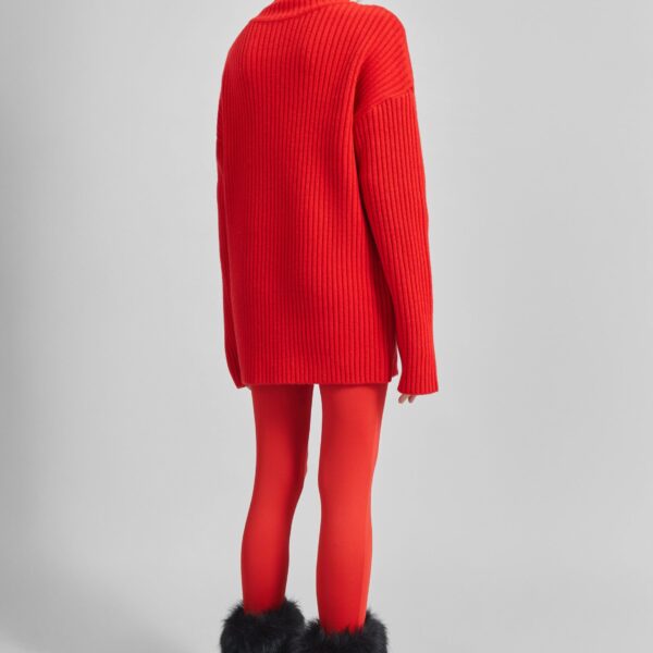 The Frankie Shop Caserta Stirrup Leggings - Red - Oversized Minimalist Pants in Red - Shop at Coveti