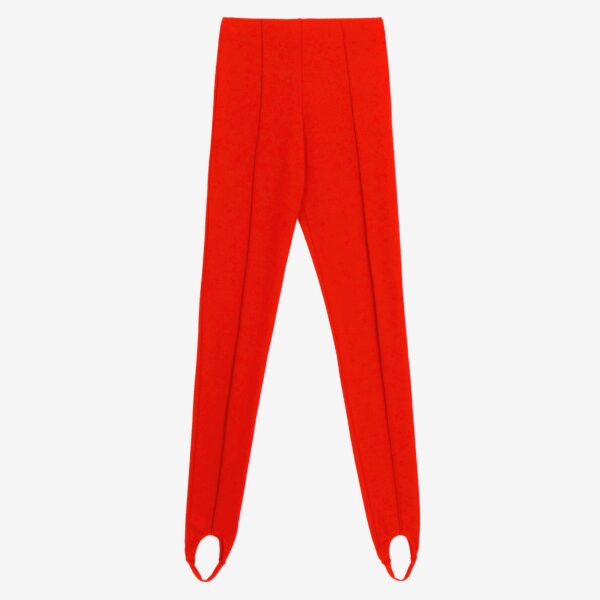 The Frankie Shop Caserta Stirrup Leggings - Red - Oversized Minimalist Pants in Red - Shop at Coveti