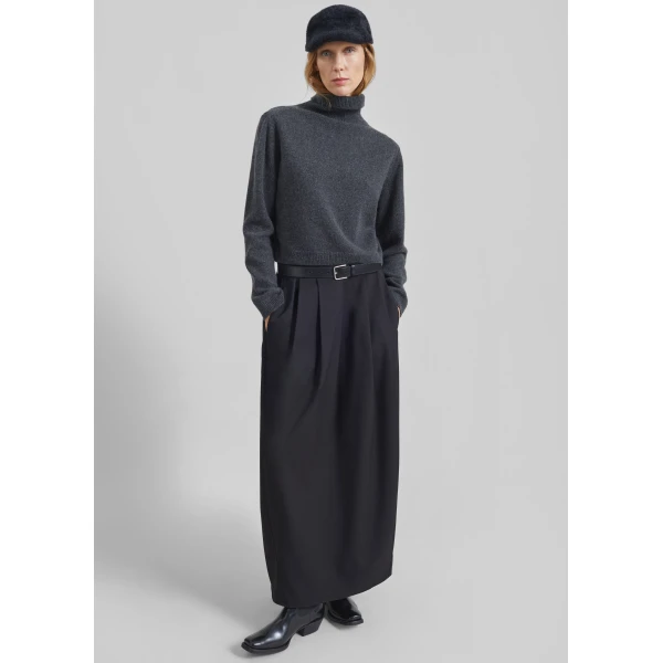 The Frankie Shop Claremont Cocoon Skirt – Black, view 2