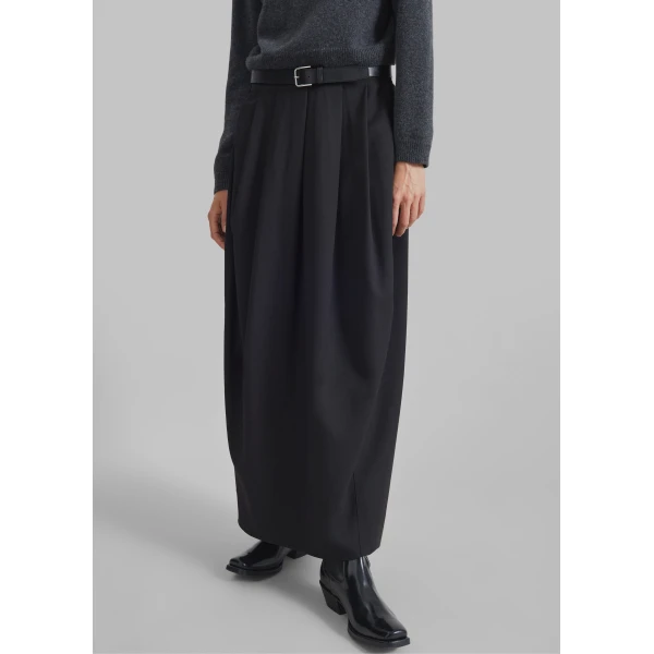The Frankie Shop Claremont Cocoon Skirt – Black, view 3