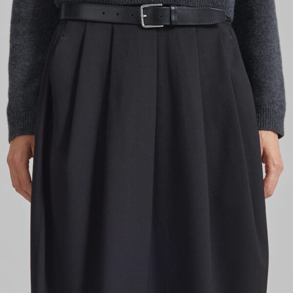 The Frankie Shop Claremont Cocoon Skirt - Black - Oversized Minimalist Skirts in Black - Shop at Coveti