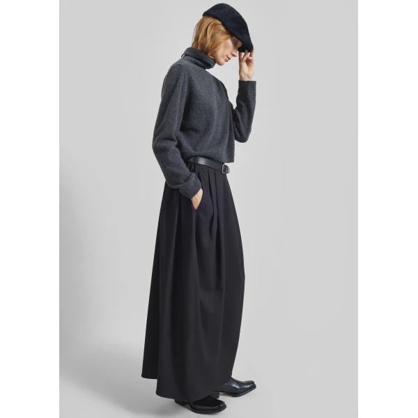 The Frankie Shop Claremont Cocoon Skirt – Black, view 5