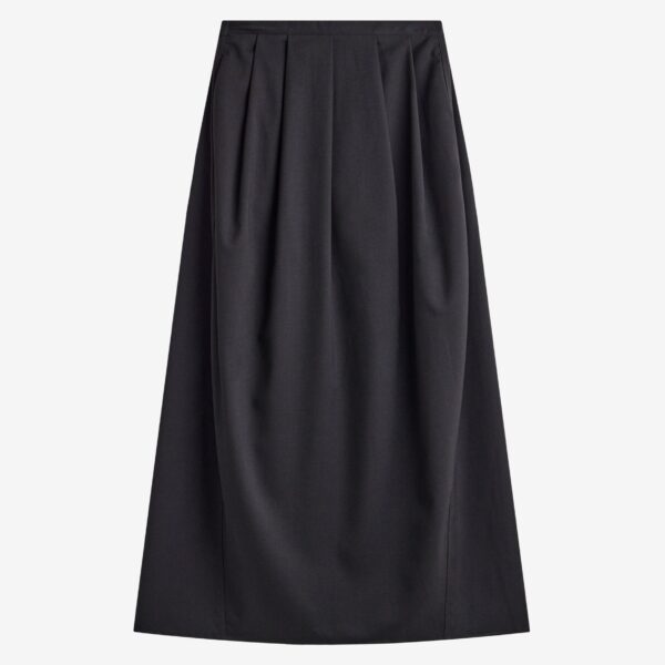 The Frankie Shop Claremont Cocoon Skirt - Black - Oversized Minimalist Skirts in Black - Shop at Coveti