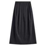 The Frankie Shop Claremont Cocoon Skirt - Black - Oversized Minimalist Skirts in Black - Shop at Coveti